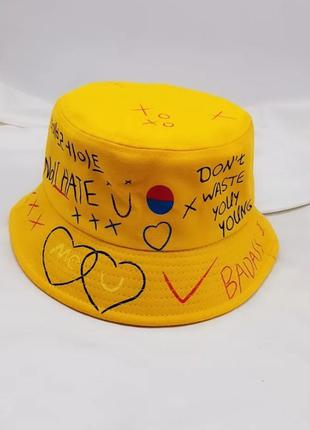 Панама badass желтая, унисекс