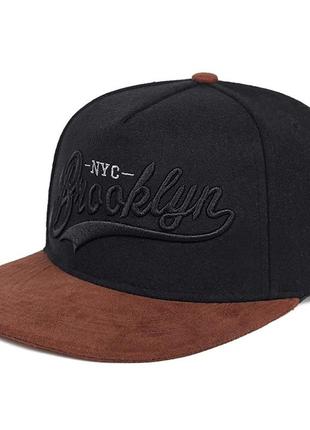 Кепка cнепбек brooklyn nyc с прямым козырьком 2, унисекс