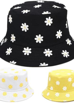 Панама двостороння ромашки жовта 2, унісекс