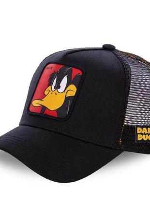 Кепка тракер приключения багз банни, даффи дак, looney tunes (луни тюнс) с сеточкой даффи дак, унисекс