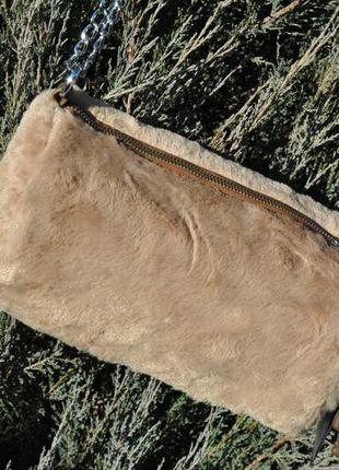 Женская коричневая сумочка на цепочке2 фото