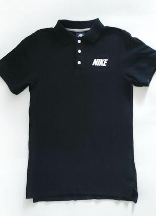 Nike оригинал черная футболка поло мужская женская polo xs1 фото