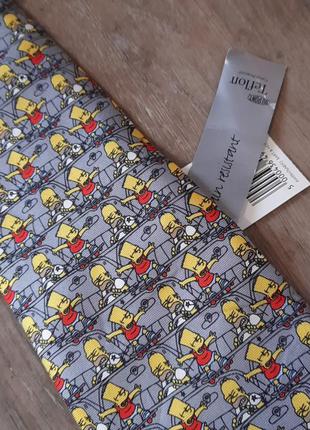 Matt groenning новый  крутой галстук 100% шелк  симпсоны корея1 фото