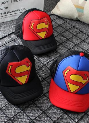Детская кепка тракер супермен (superman) с сеточкой 2, унисекс2 фото