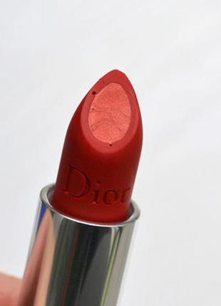 Dior double rouge матовая помада с металлическим сиянием # 999