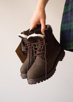 Зимові черевики timberland brown