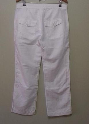 We брюки/штаны летние белые 53% лен, размер w32 /l323 фото