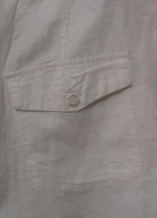 We брюки/штаны летние белые 53% лен, размер w32 /l324 фото