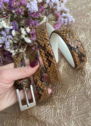 Новий шкіряний поясок в анімал прінт ,розмір s🔥італія 🔥