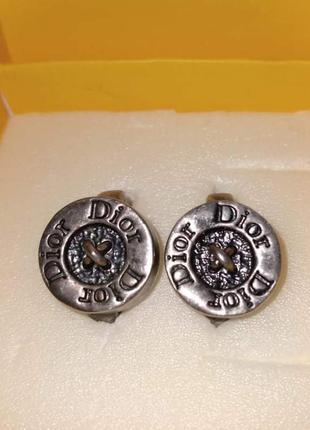 Сережки з італійської застібкою dior