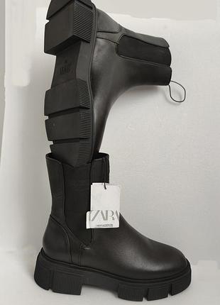 Кожаные ботинки zara 5