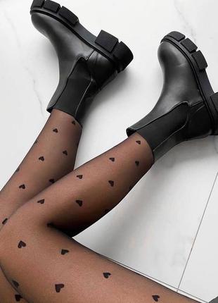 Кожаные ботинки zara 4