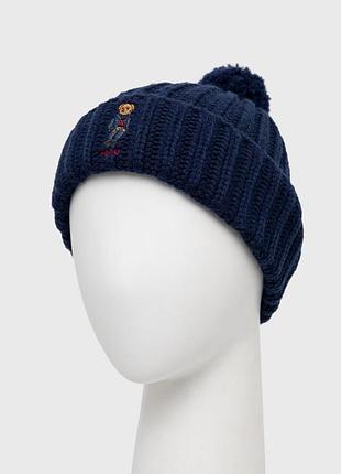 Шапка бини polo bear с помпоном polo ralph lauren