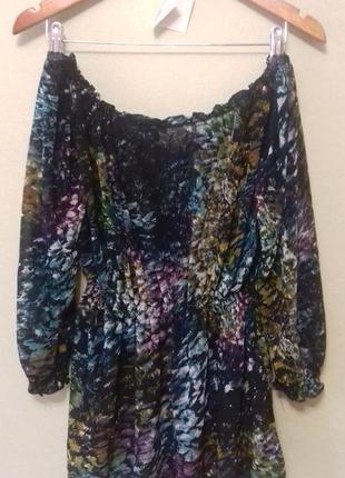 H&m блуза /блузка цветная летняя. размер s, сток.2 фото