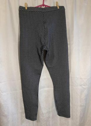 Женские зауженные трикотажные штаны, повседневные брюки, лосины в соты, в горох, горошек .2 фото