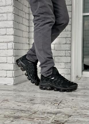 Мужские кроссовки nike air vapormax plus triple black4 фото