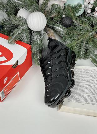 Мужские кроссовки nike air vapormax plus triple black9 фото