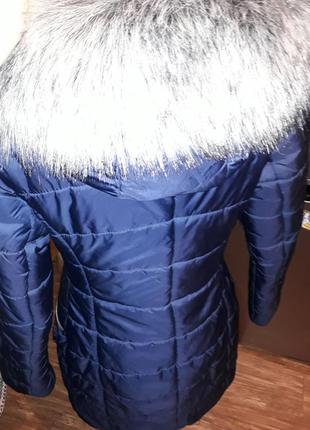 Теплая удлиненная курточка-пуховик.7 фото