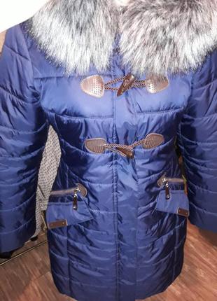 Теплая удлиненная курточка-пуховик.3 фото