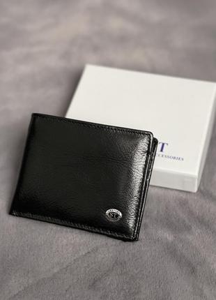 Мужское кожаное портмоне st 460 black