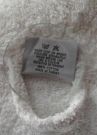 Белоснежный махровый халат мужской на запах с поясом dunelm mill турция9 фото