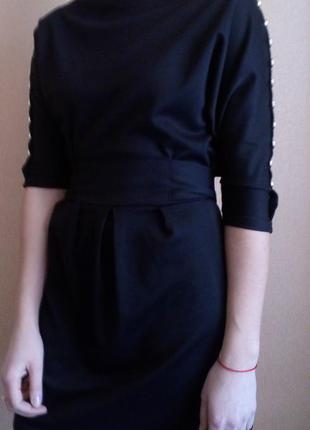 Черное теплое платье3 фото