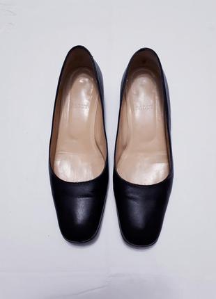 Bally винтаж черные классические туфли на устойчивом каблуке р 37
