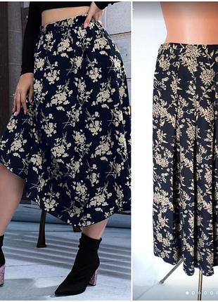 Вінтажна спідниця з високою посадкою в складки m&s (розмір 10-12)