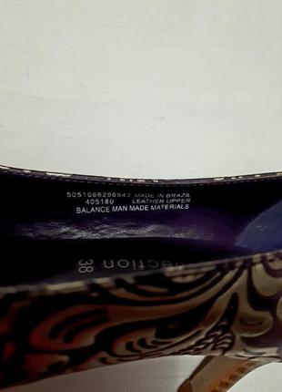 Туфли кожаные серебряные фиолетовые бразилия  р 37,55 фото