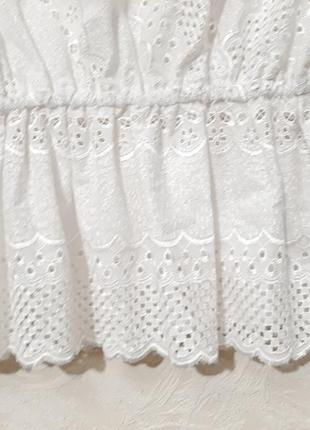 Тайланд красива блузка 🎀 біла 🎀 короткий рукав резинка по талії блуза жіноча ошатна бавовна6 фото