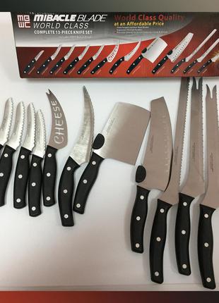 Набор кухонных ножей miracle blade 13 в 1 профессиональные стальные ножи из нержавеющей стали bf2 фото