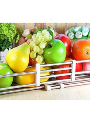Складная полка для мытья и сушки овощей в раковину kitchen drain shelf rack от 35 см до 54 см bf3 фото