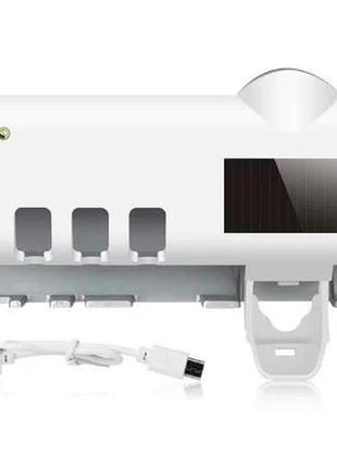 Стерилізатор дезінфектор зубних щіток і диспенсер для зубної пасти автоматичний toothbrush sterilizer bf