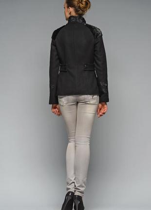 Женское пальто короткое черное карелия3 фото