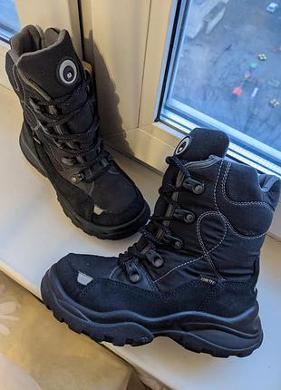 Кожаные зимние ботинки elefanten термо gore tex ecco сапоги geox 31р.-32р.-20см