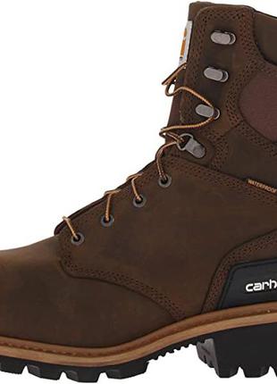 Ботинки carhartt men's 8" waterproof composite toe leather logger boot cml83606 фото