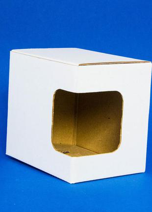 Картонная коробка для чашки с окошком5 фото