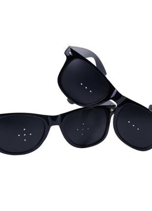 Окуляри перфораційні "ray-ban 2". перфораційні окуляри з дірочками. окуляри тренажер для покращення зору5 фото