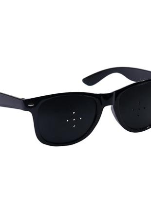 Окуляри перфораційні "ray-ban 2". перфораційні окуляри з дірочками. окуляри тренажер для покращення зору3 фото