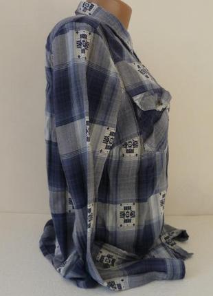 Котонова сорочка в клітку з накладними кишенями 🌹 3