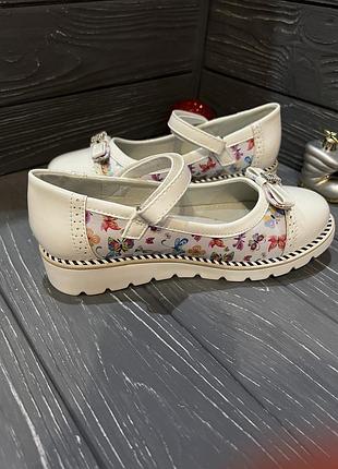 Туфлі для дівчаток білі туфлі на дівчинку туфлі дитячі 5