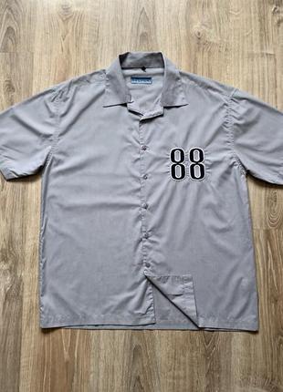 Мужская винтажная коллекционная хлопковая рубашка с коротким new york yankees