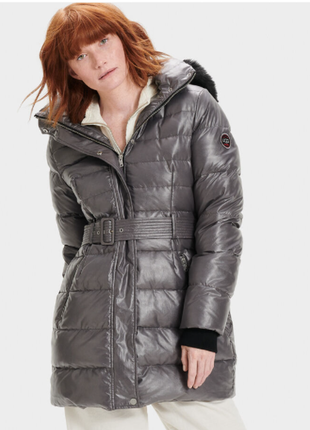 Пуховое пальто ugg  valerie belted down coat ii , оригинал,