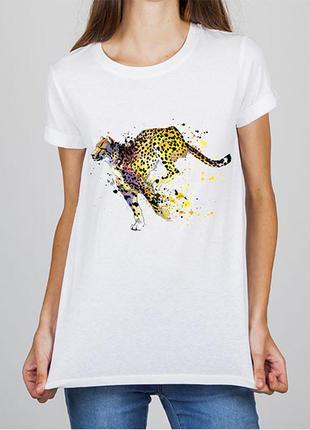 Жіноча футболка з принтом леопард push it