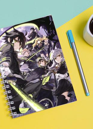 Скетчбук sketchbook для малювання з принтом owari no seraph-останній серафим 2