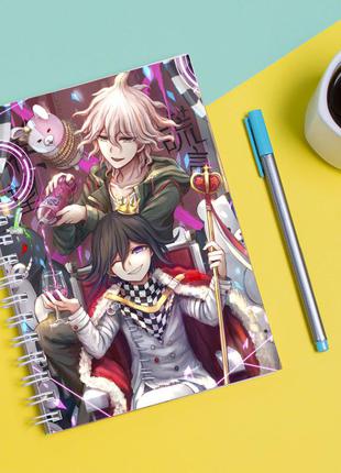 Скетчбук sketchbook для малювання з принтом академія надії і зневірені учні dangan ronpa academy1 фото