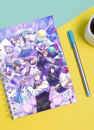Скетчбук (sketchbook) для рисования с принтом "death parade-дэсу парэдо, парад смерти"