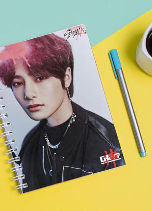 Скетчбук sketchbook для рисования с принтом группа stray kids ян чон ин yang jeong in группы