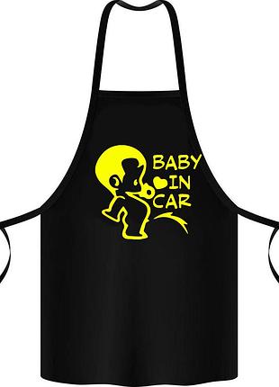 Фартук с принтом "baby in car"
