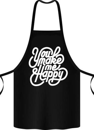 Фартук с принтом "you make me so happy"
